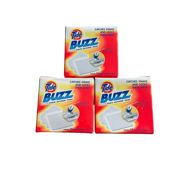Tide BUZZ Ultrasonic Stain Catcher Pads 5 Boxes 2 Refill Packs Cleaner - Picture 1 of 5